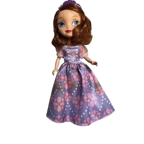 Sofia The First Mini Princess Doll In Purple Dress By Mattel 2012 - Picture 1 of 8